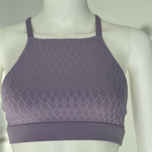 Lorna Jane Day Dreamer sports bra size XS/S light purple high neck strappy - Picture 5 of 8